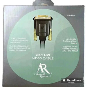 Acoustic Research PR19925 Pro Series II 25 ft DVI Video Cable New